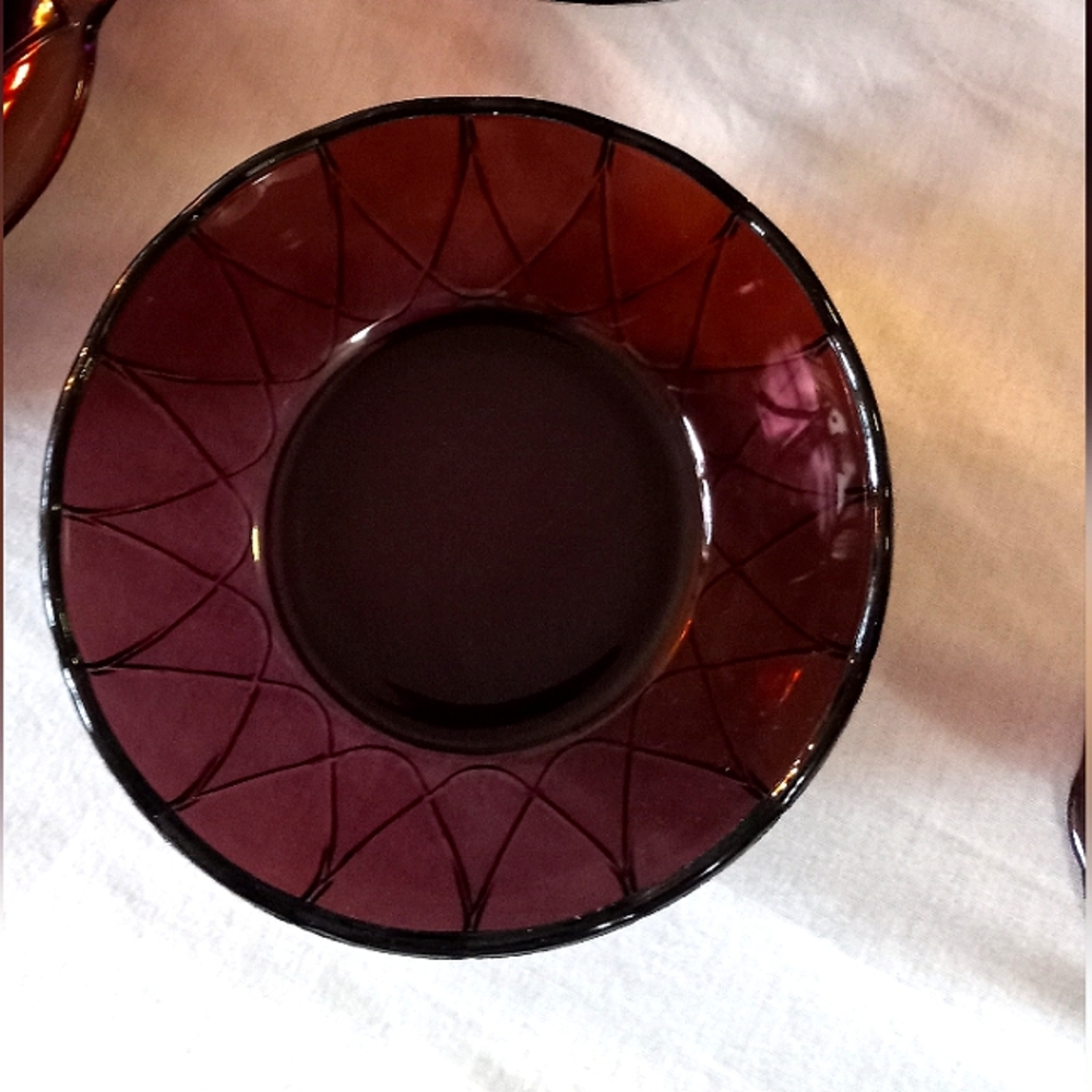 Hazel Atlas amethyst depression glass